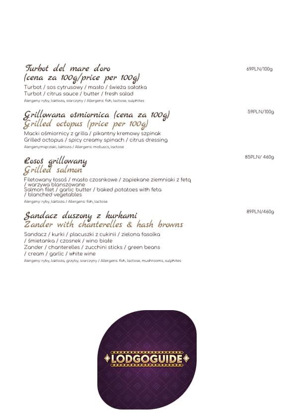 Menu Lodgo – strona 9